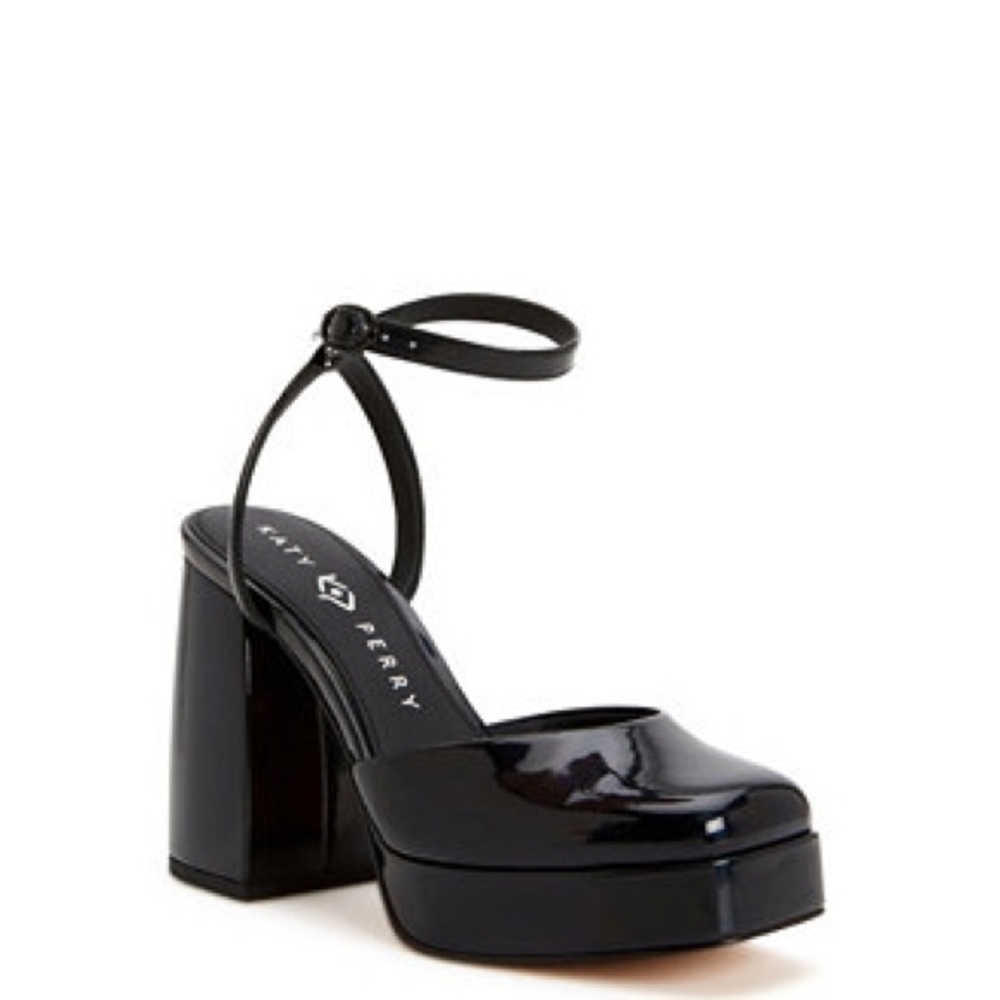 Katy Perry Collections Glossy Black Platform Shoes